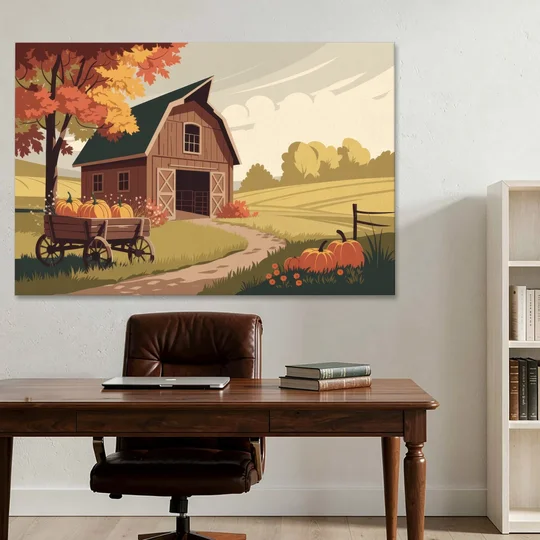 Wichita Rustic Charm - Canvas Wall Art - Office - 60x40