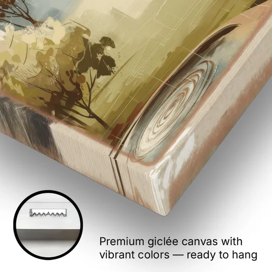 Wichita Vintage Aesthetic - Canvas Wall Art - Gallery Wrap Corner