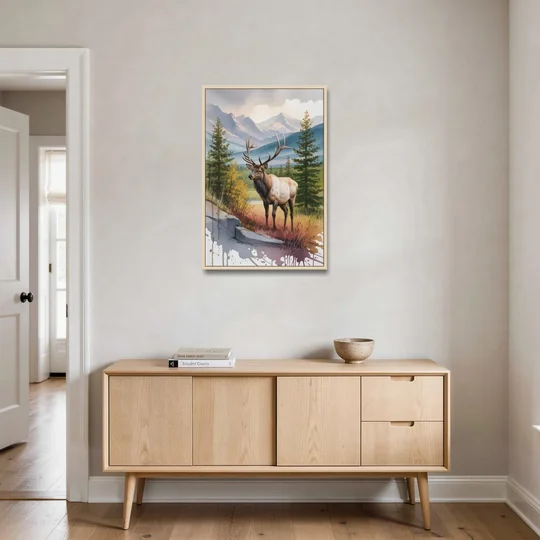 Wildlife of Jasper - Oak Framed Canvas Wall Art - Coffee Table - 24x36