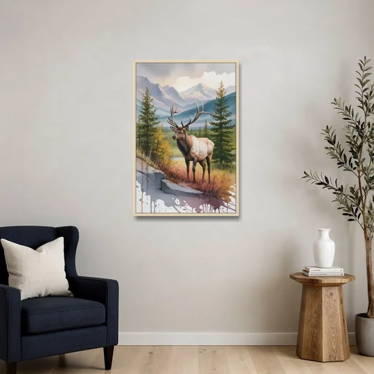 Wildlife of Jasper - Oak Framed Canvas Wall Art - Sofa - 24x36