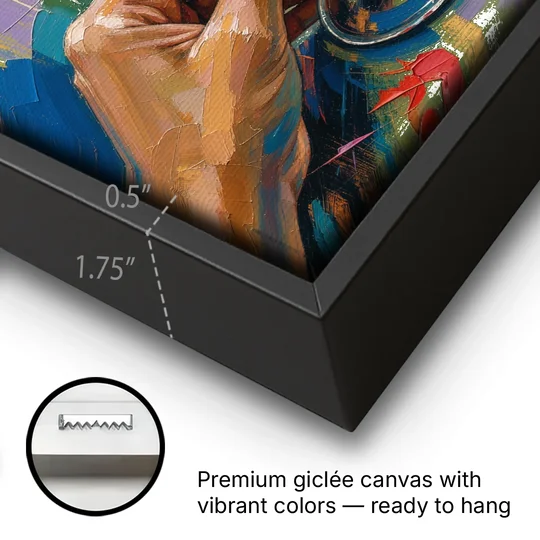 Wine Painting of a Swirling Red Glass - Black Framed Canvas Wall Art - Gallery Wrap Corner
