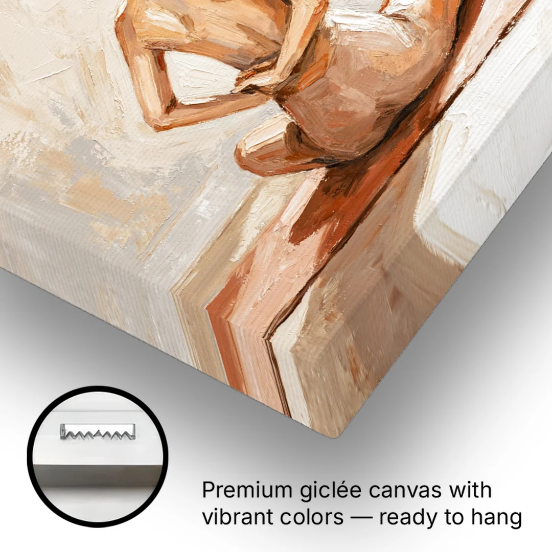 Yoga Wall Art Seated Pose by the Tall Window - Canvas Wall Art - Gallery Wrap Corner