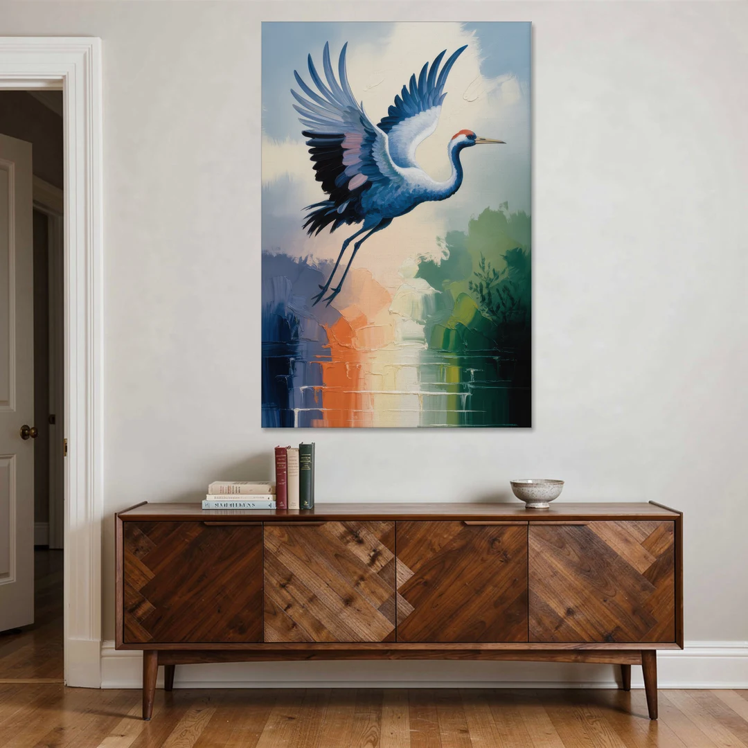Zen Crane Calm - Canvas Wall Art - Coffee Table - 40x60
