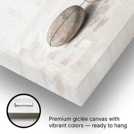 Zen Stones Painting on a Fine Thread - Canvas Wall Art - Gallery Wrap Corner